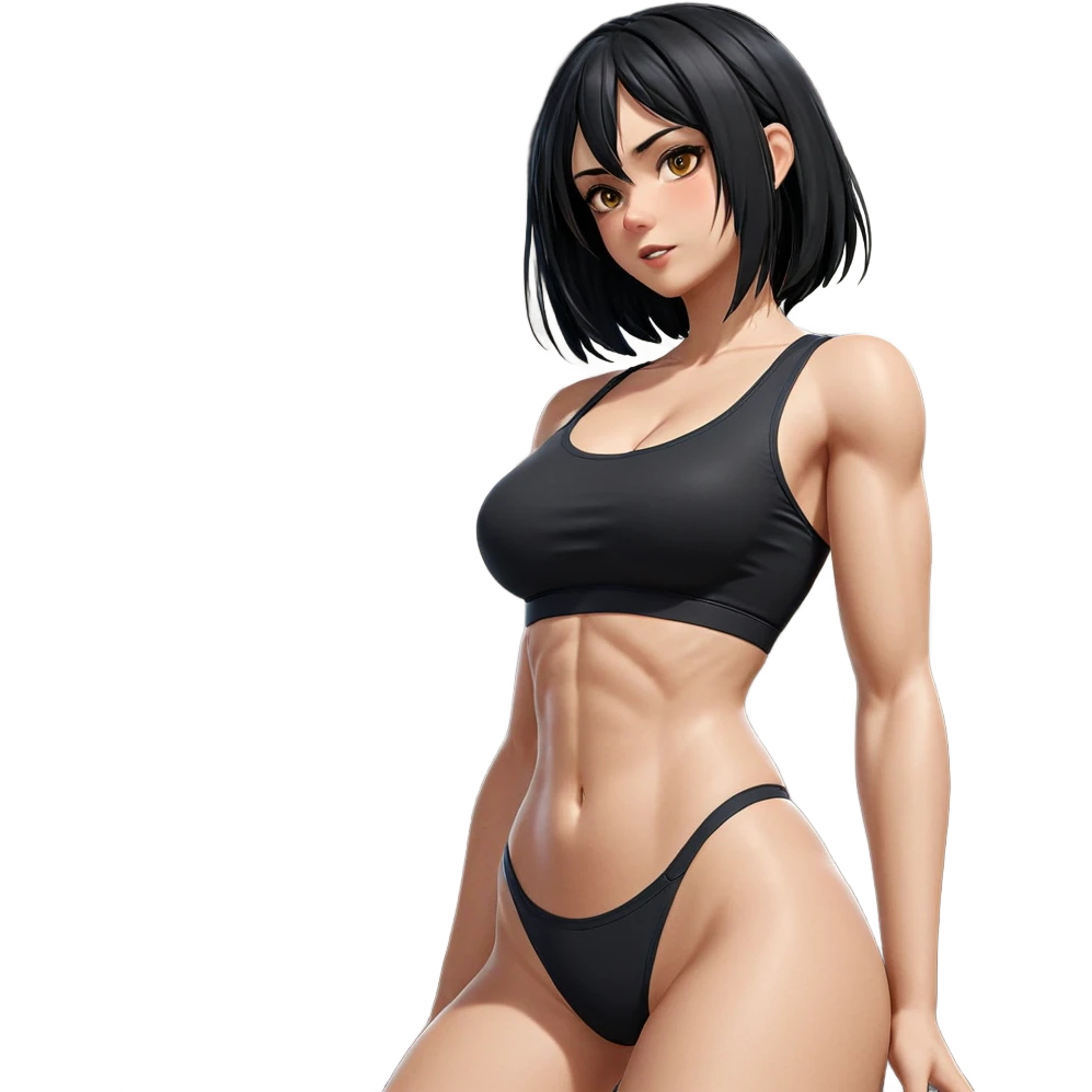 mikasa ackerman in sports bra emoji