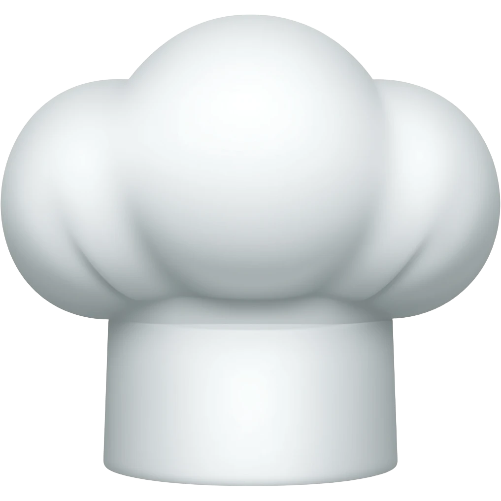 Tall white paper Chefs Hats emoji