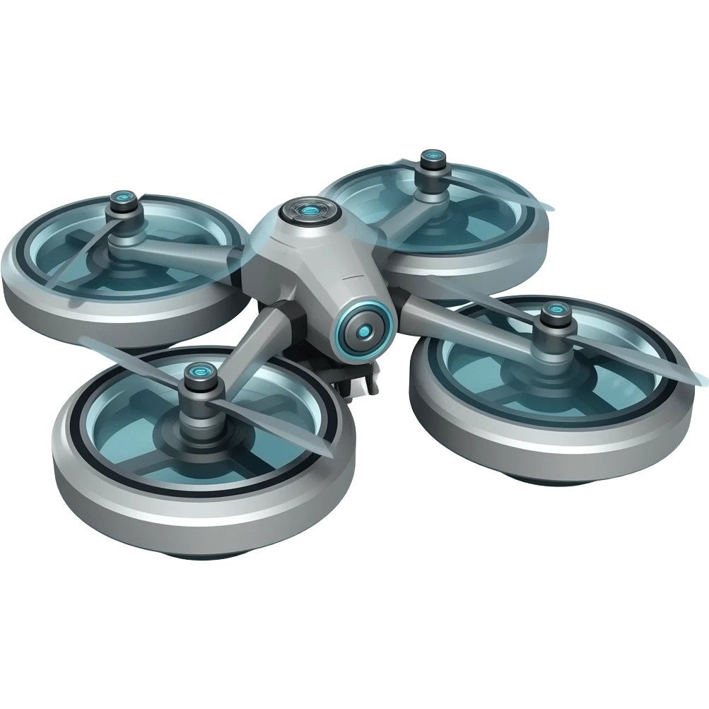Sleak scifi hover weaponized hover drone emoji