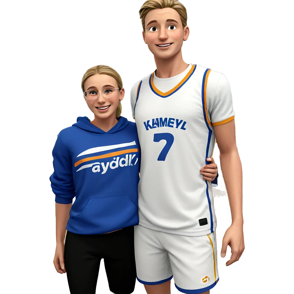 happy boys in casual sportswear emoji