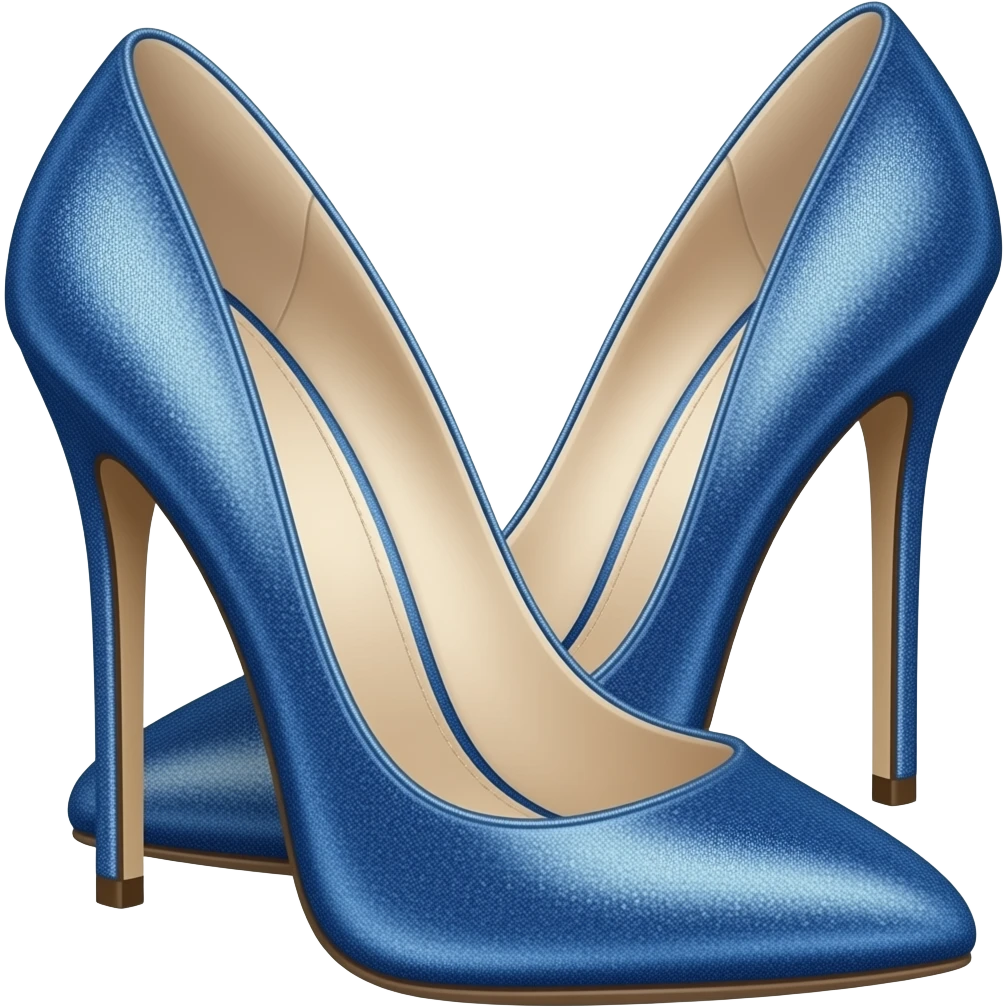 Blue Glitter Heels emoji