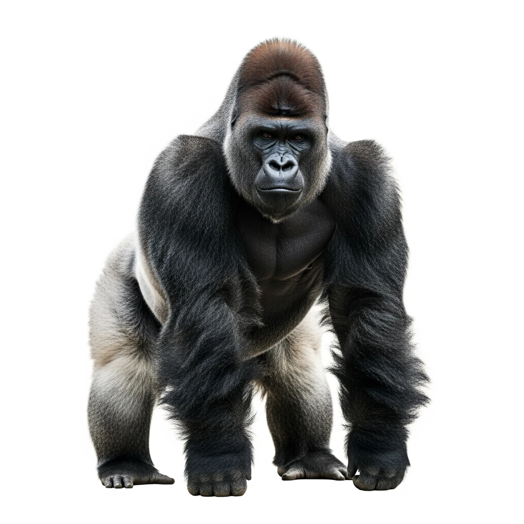 Gorilla white background emoji