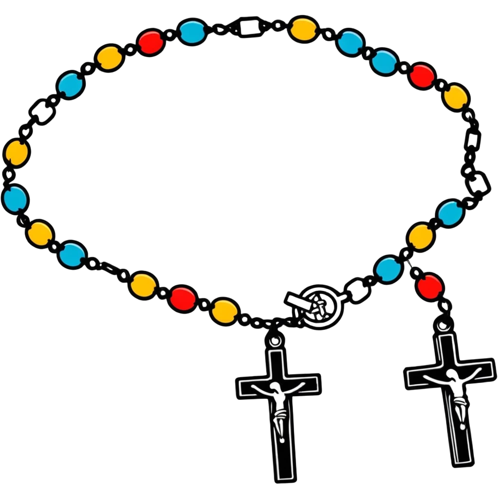 Beautiful catholic rosary emoji