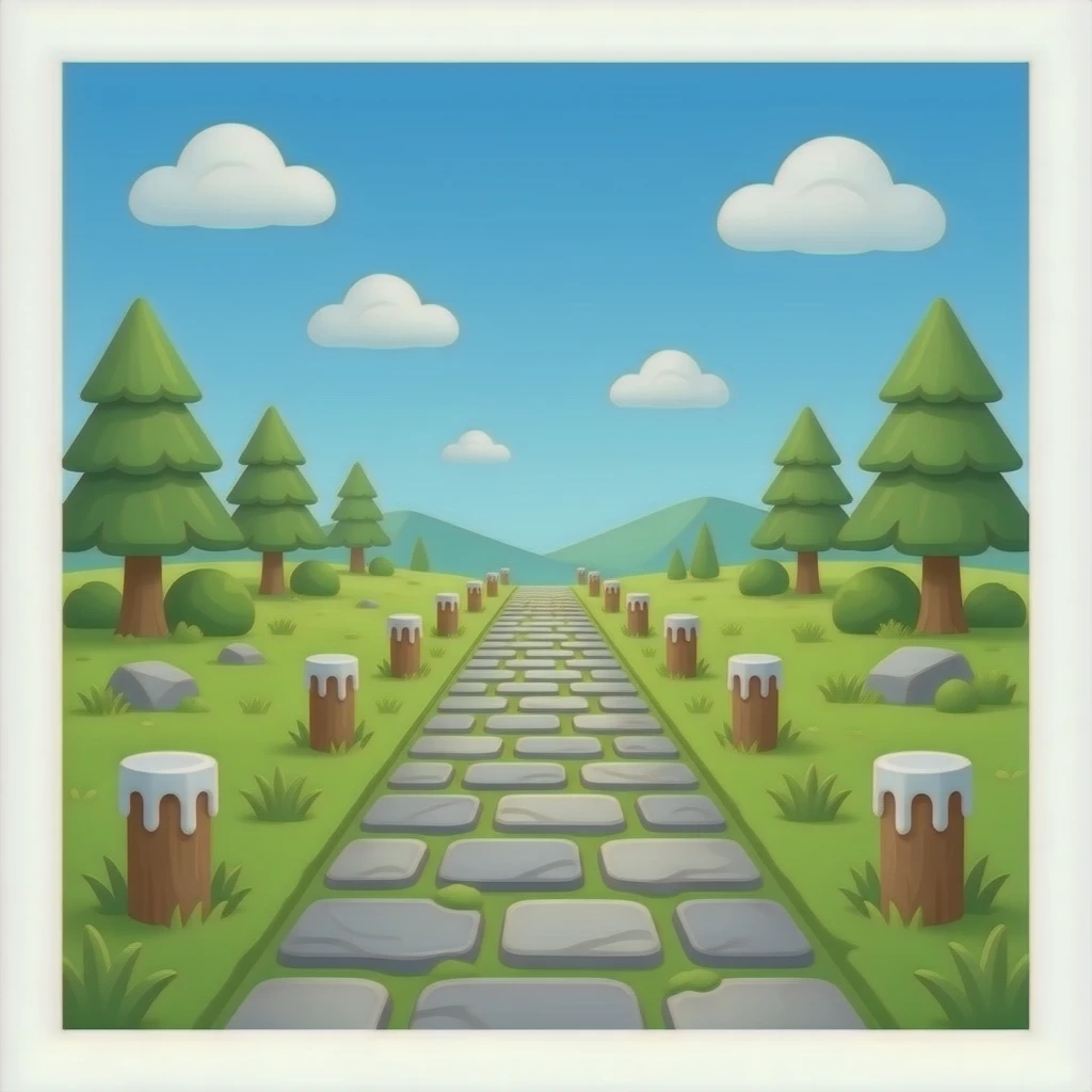 Dripping cement pegs paths plagues plushies asphalt ornaments emoji