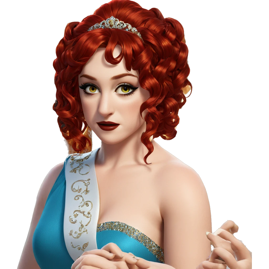 elegant girl with red hair emoji