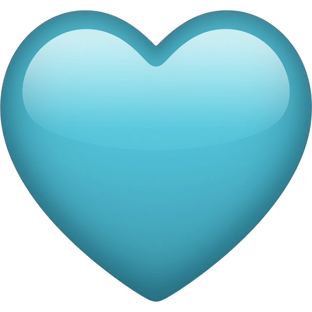 teal heart emoji emoji