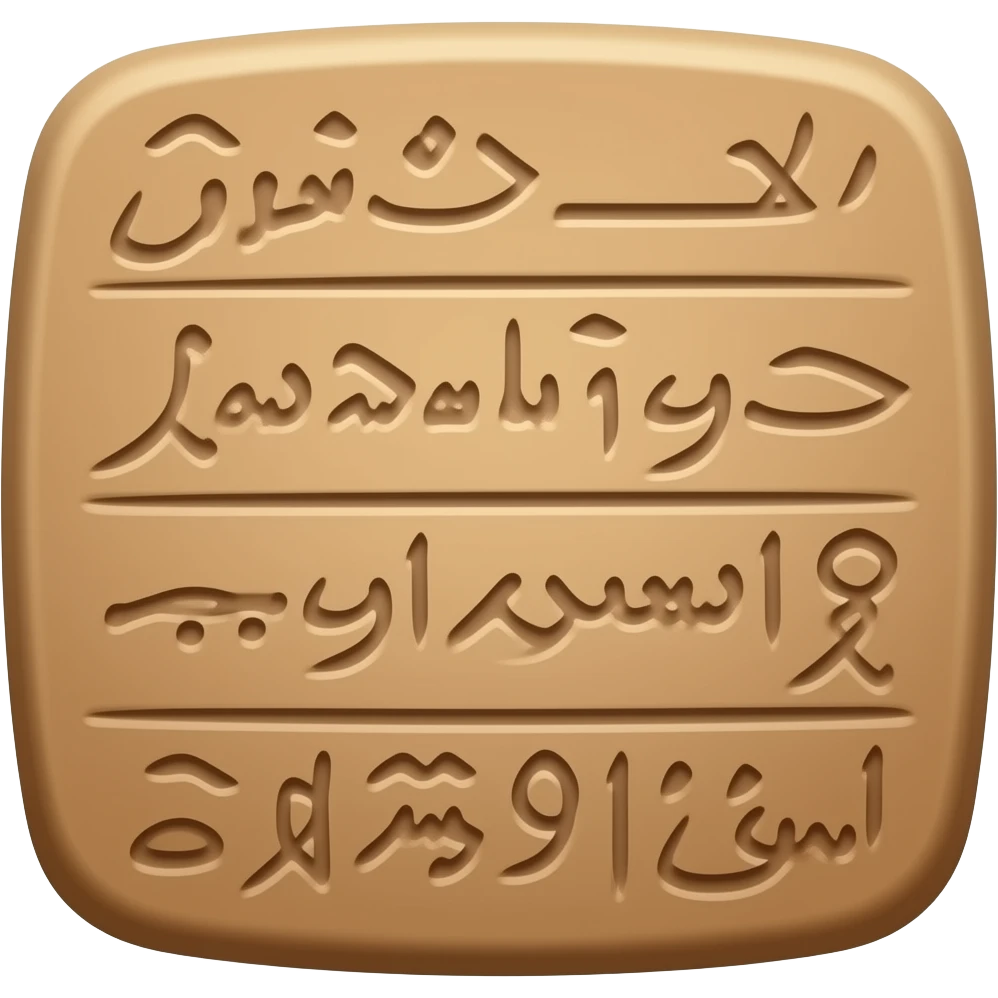 inscriptions on a clay tablet emoji