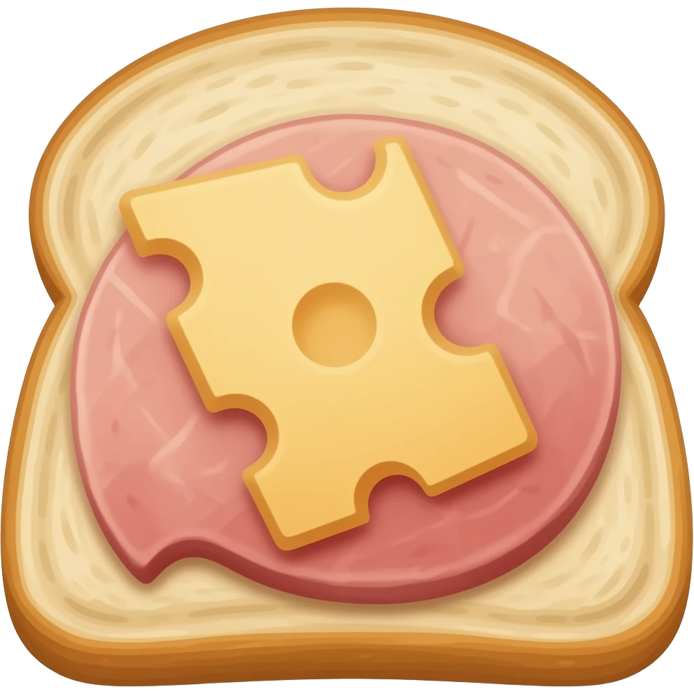 skinke ost og leverpostei på brød emoji