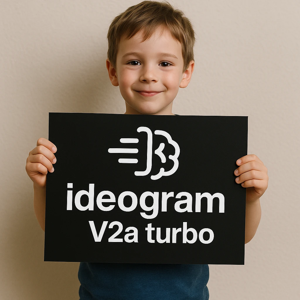 make image of a child holding a poster of this image emoji