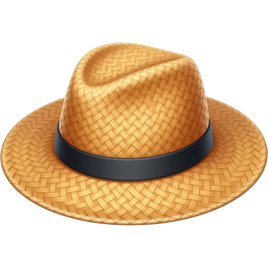 Chapeau de paille rouge emoji