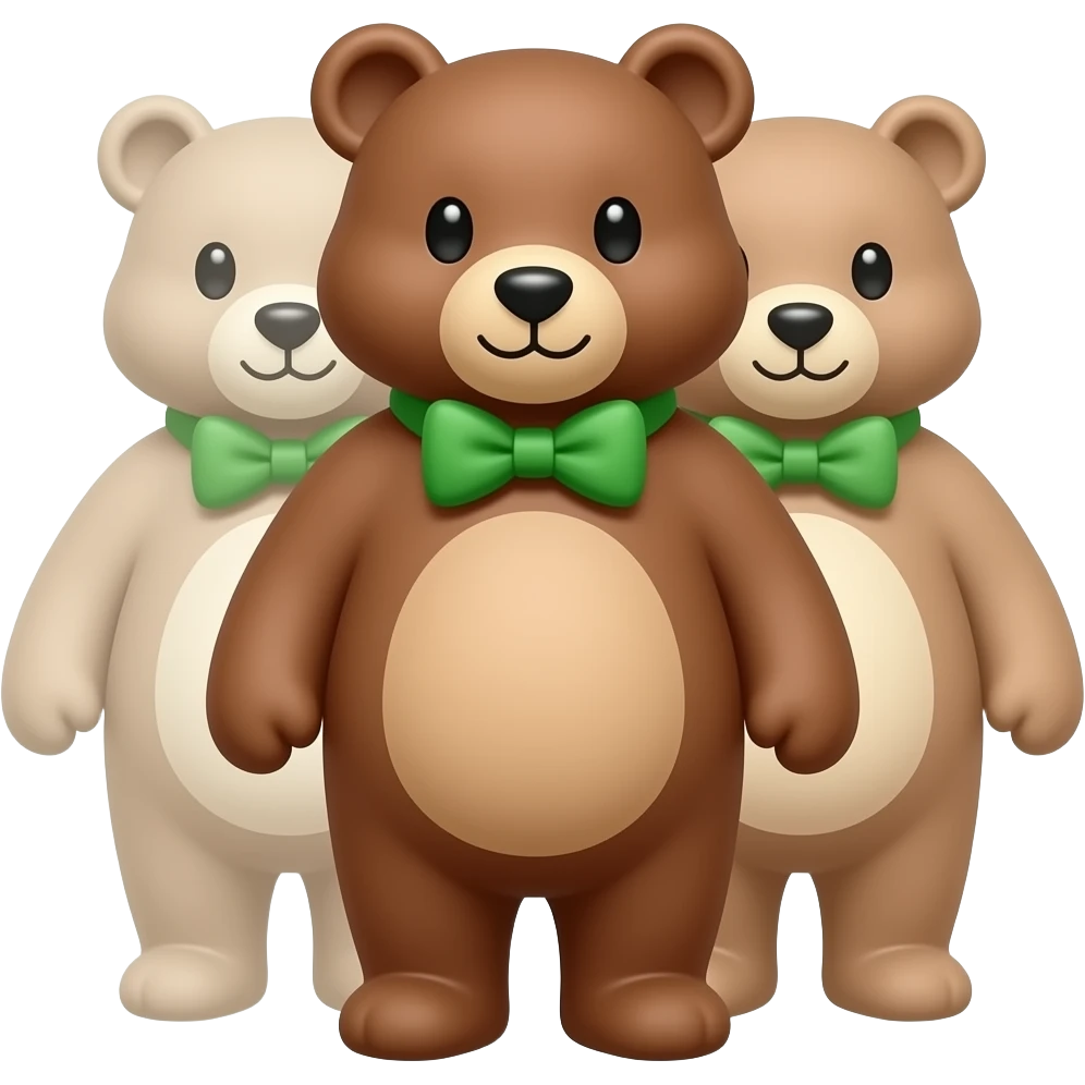 Osos con lazo verde emoji