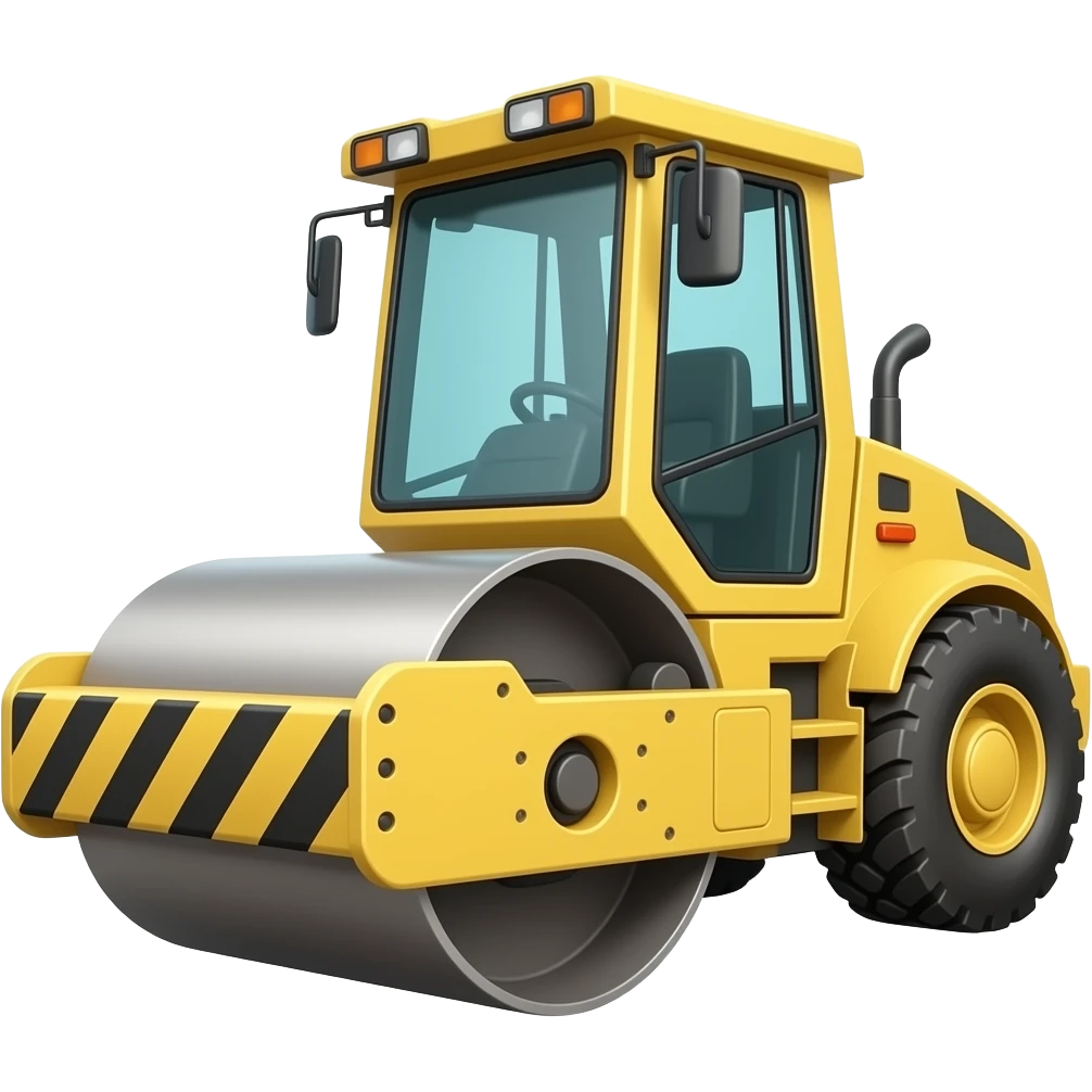2 drum construction road roller with no cab emoji