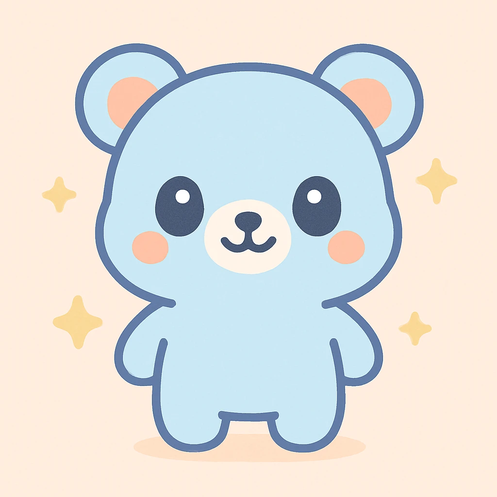 A bear icon in a cute, cartoonish style. emoji