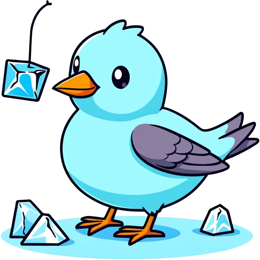 Ice bird emoji