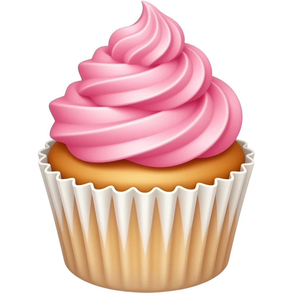 Cupcake with pink icing emoji