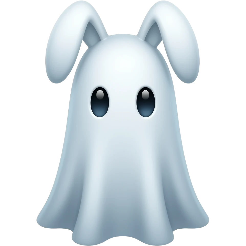 Ghost bunny gothic emoji