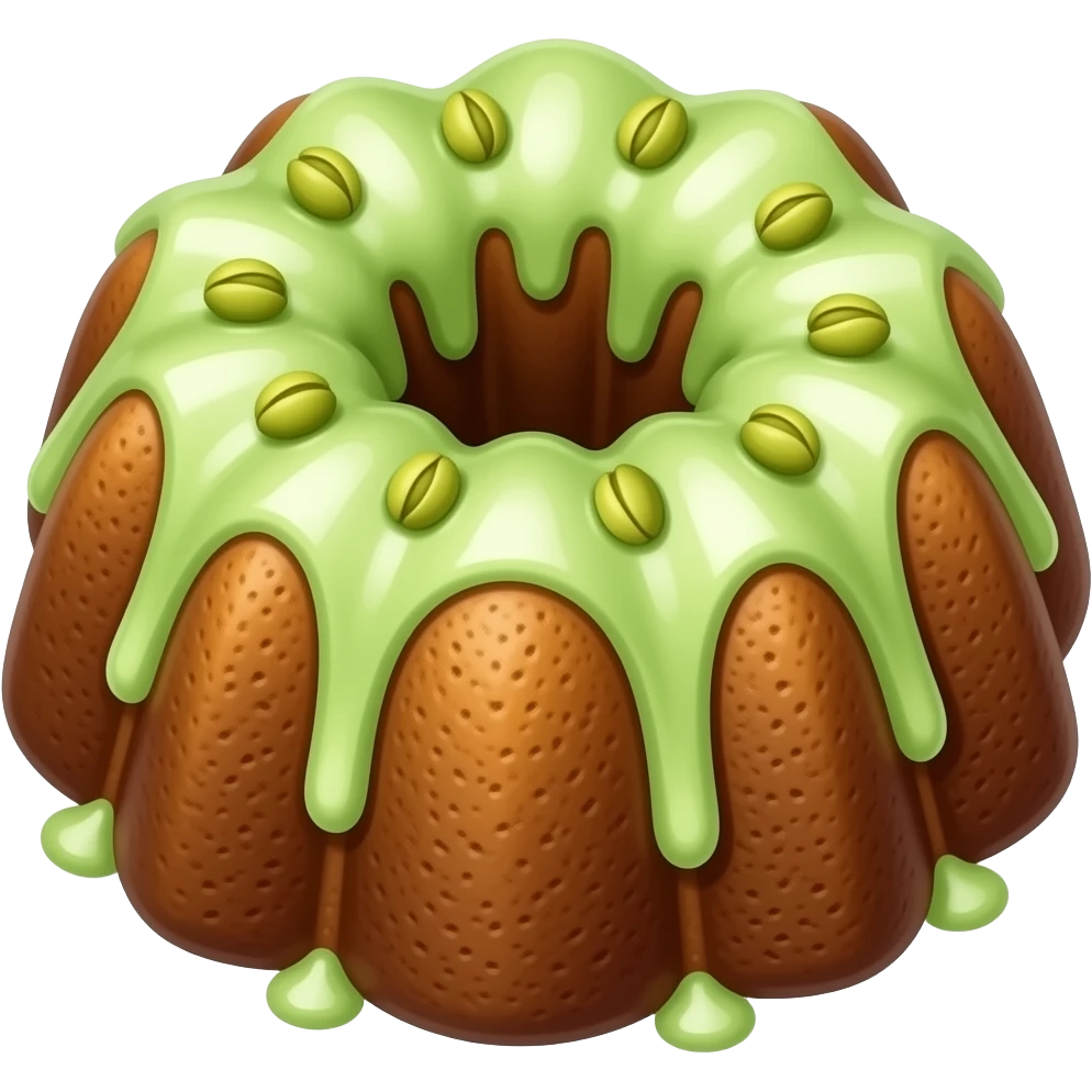 Pistachio chocolate marble pound cake with pistachios emoji