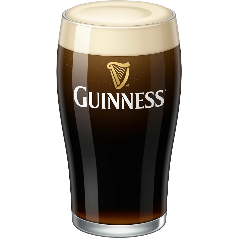 A glass of guiness emoji