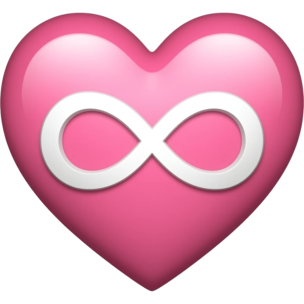 a heart and in the middle a infinity sign emoji