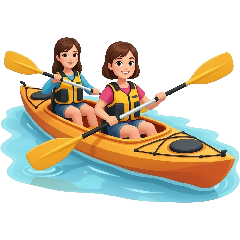 2 woman kayak emoji