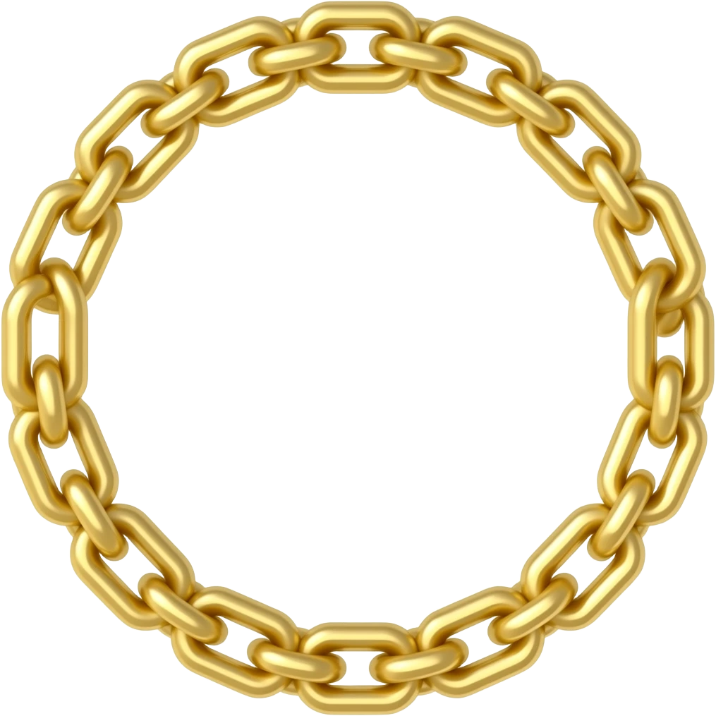 Gold chain shining emoji