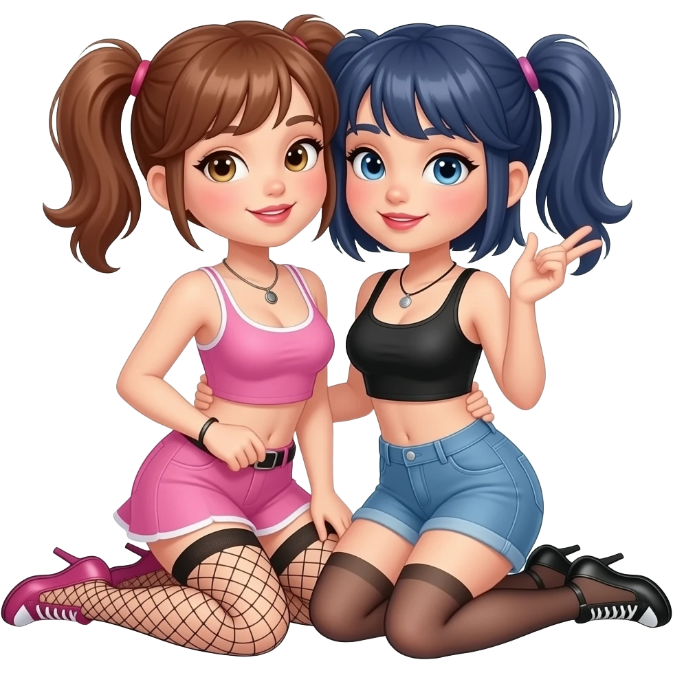 Lesbian girls having sex emoji