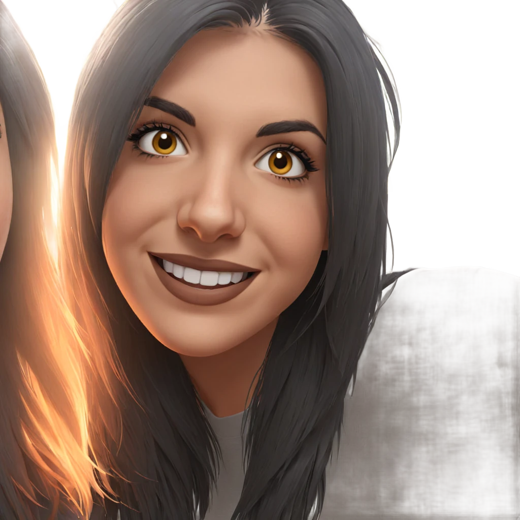 smiling girl by the tree emoji