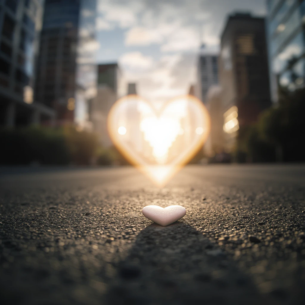 heart with a bokeh background emoji