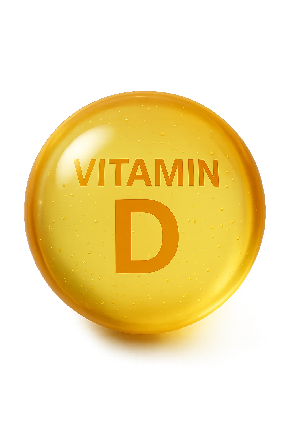 particella in 3d di Vitamina D gialla, iperrealistica in 3d emoji