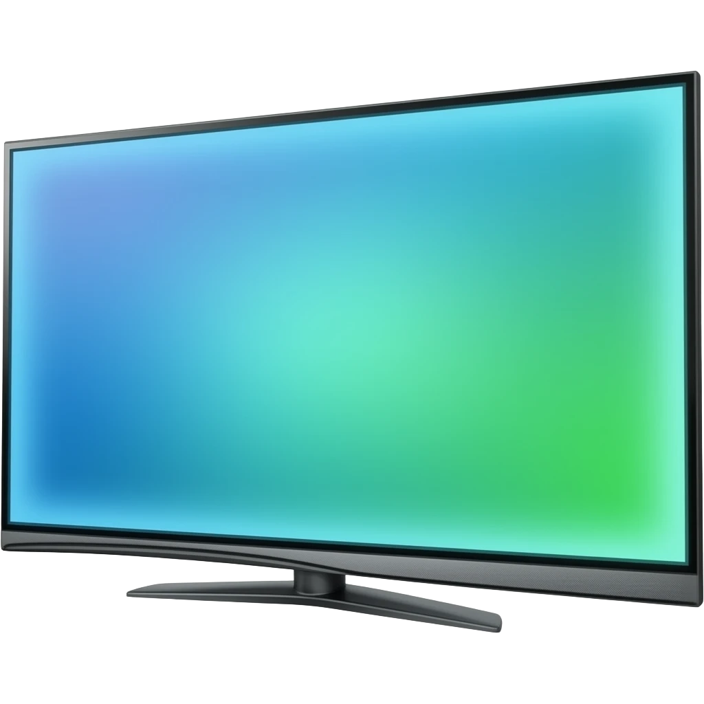 soft blue green led smart tv 23 inch, transparent background inspired by barbie colour pallete emoji