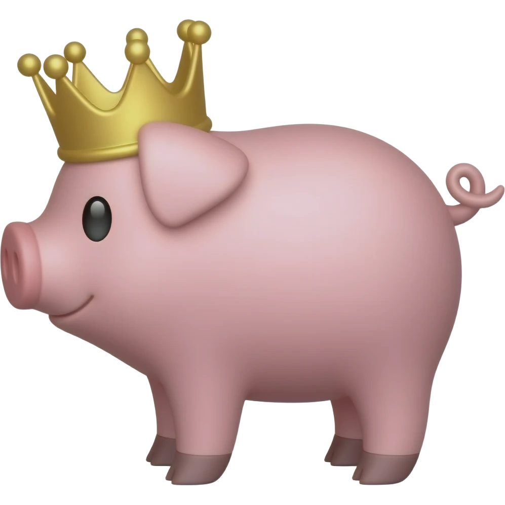 חזיר עם כתר אימוגי emoji