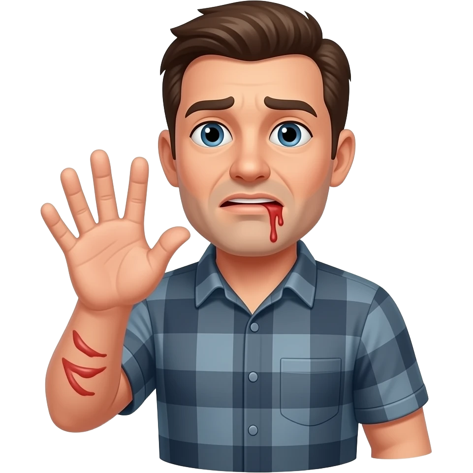 A man killing himself emoji