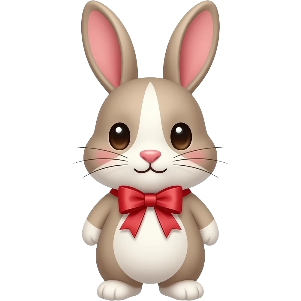 Can u make a cute rabbit emoji with a ribbon emoji