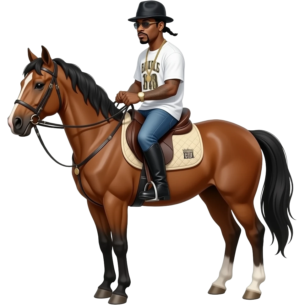 snoop dogg riding a horse emoji