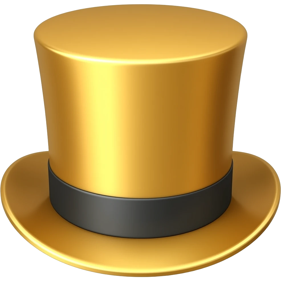 Cappello a cilindro d’oro emoji
