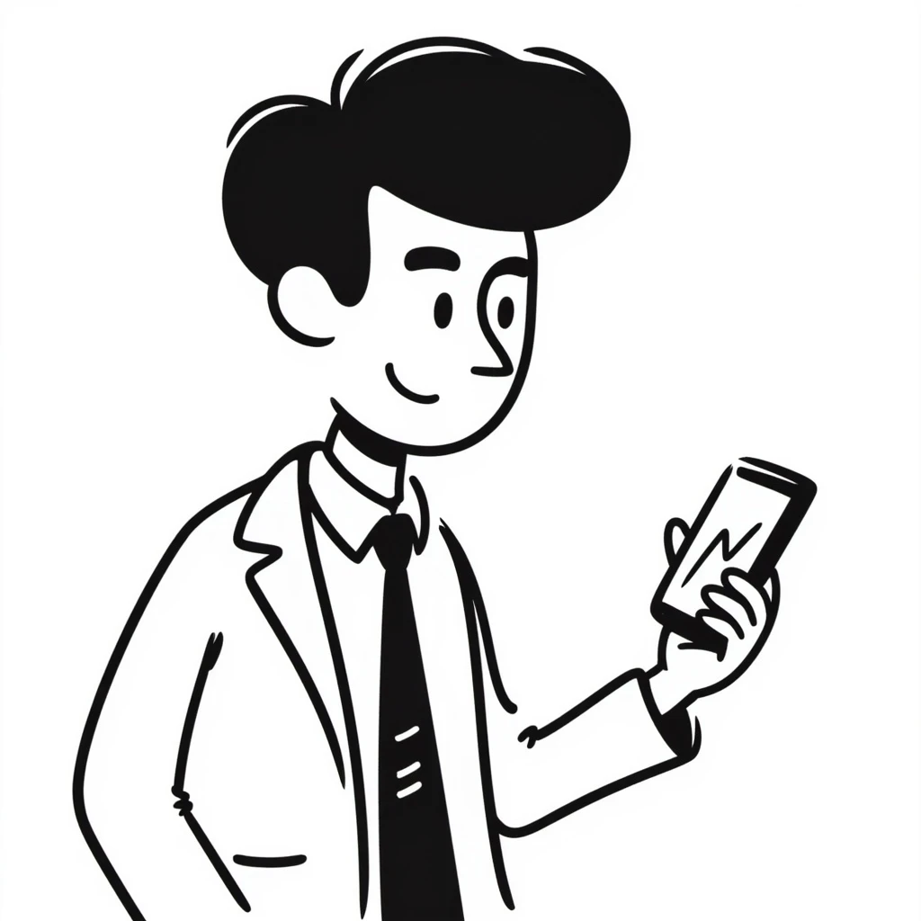 a boss with a smartphone emoji
