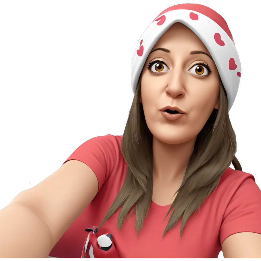 girl with hat indoors emoji