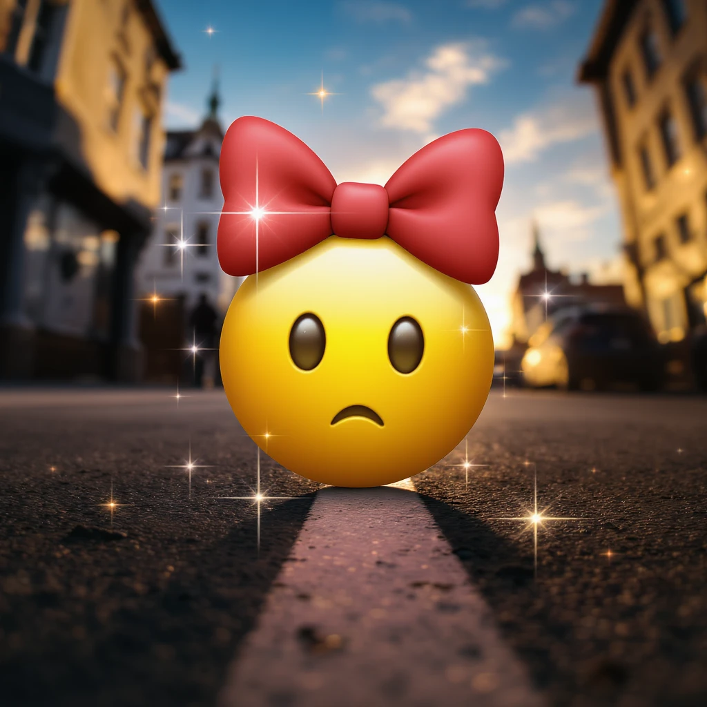 cute bow emoji with sparkles emoji