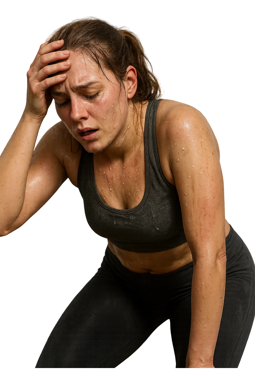 donna molto stanca dopo il workout immagine realistica in 3d emoji