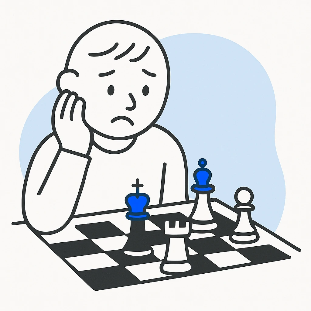 a chess player, about to get beaten emoji
