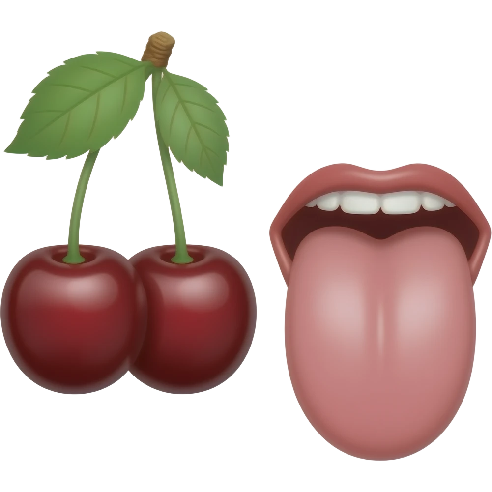 2 🍒👅 emoji