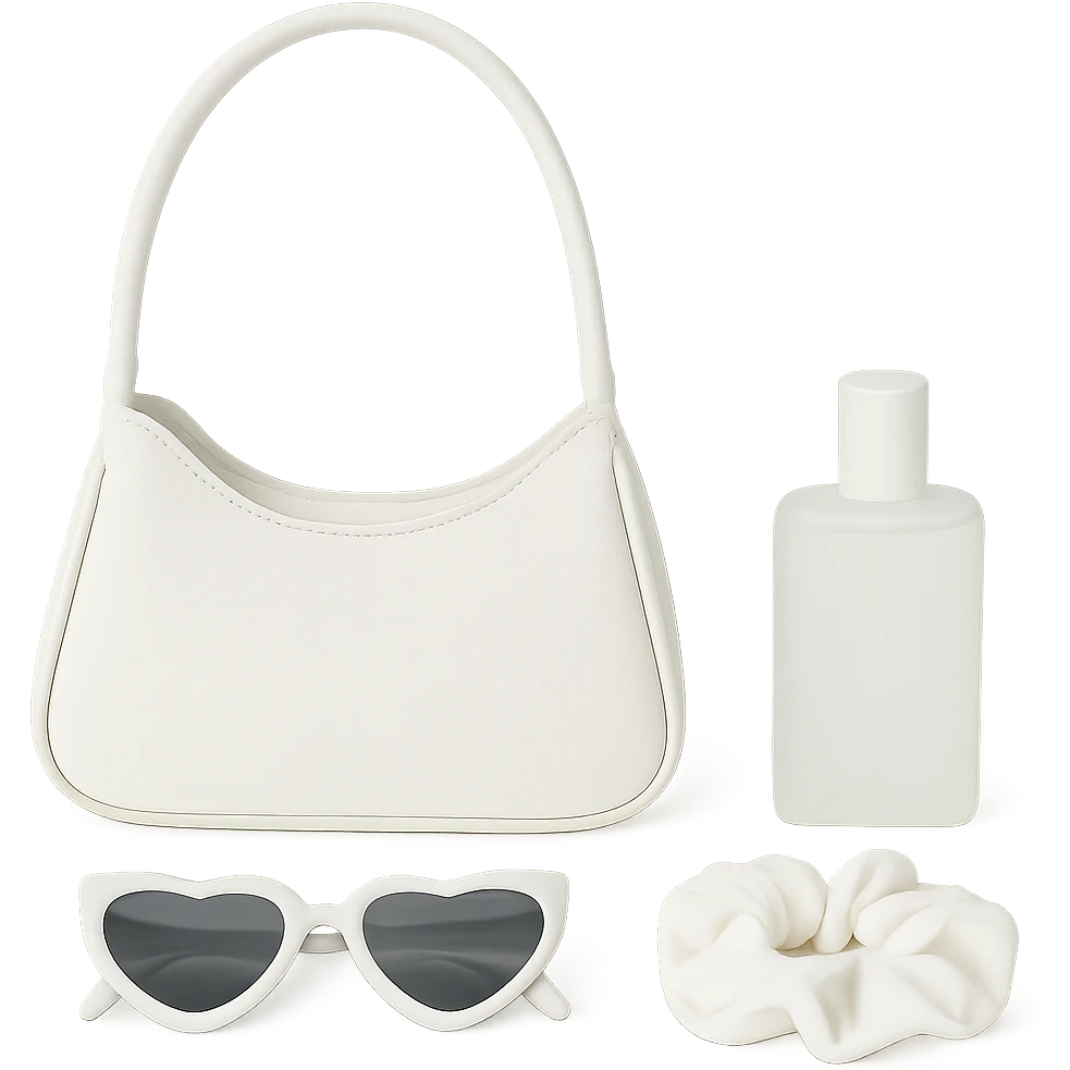 white girly object, in one pic, remove background  emoji