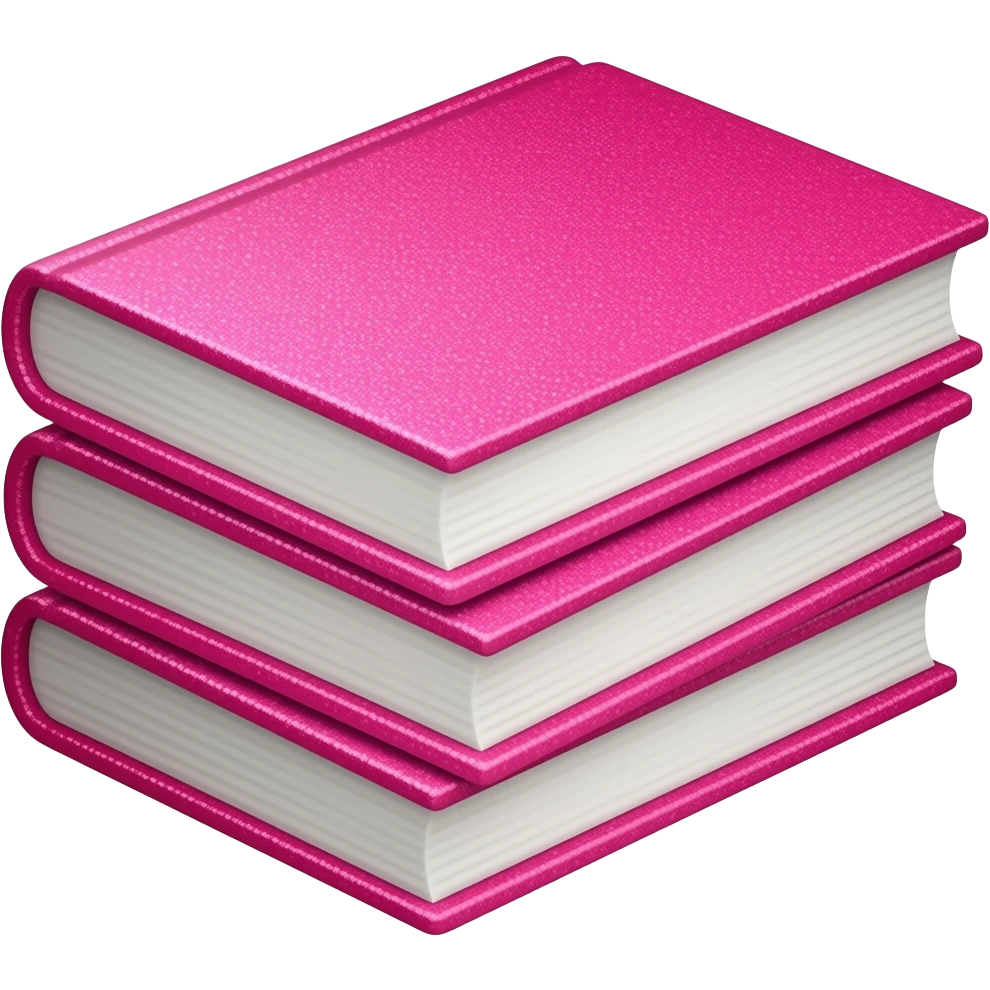 pink very glitters books emoji