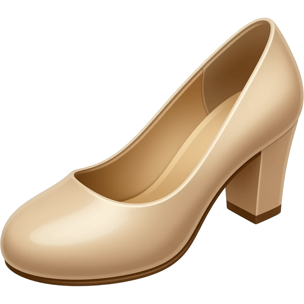 zapatos de muñeca beige emoji