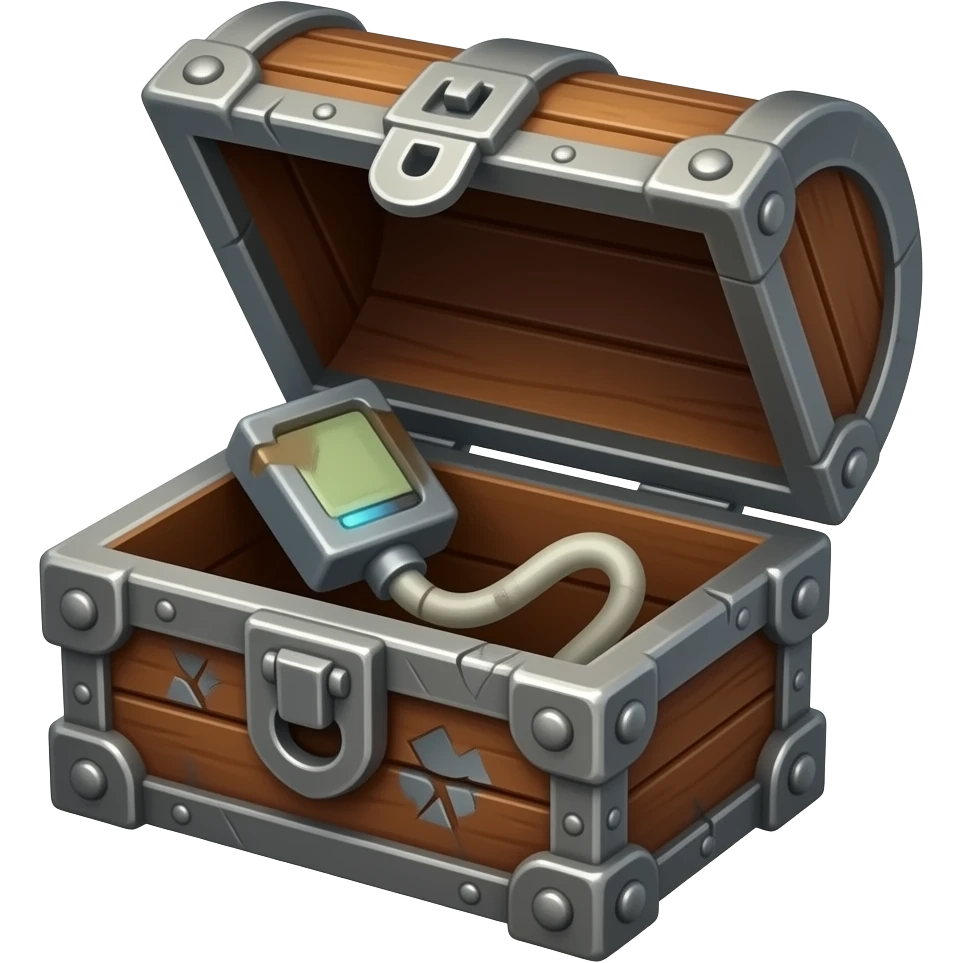warhammer small chest with damaged small digital implant inside emoji