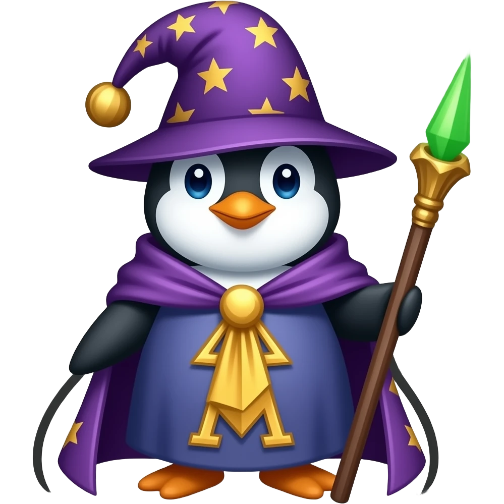 Penguin Wizard emoji