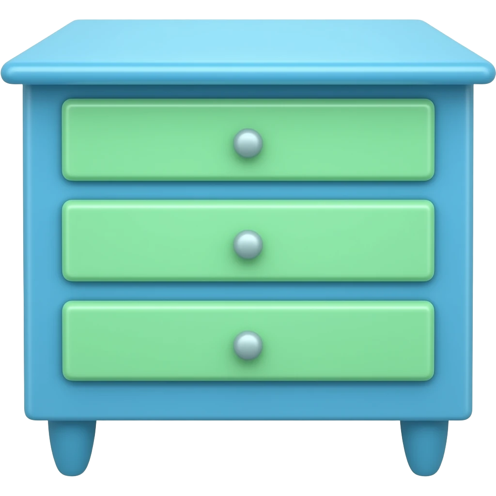 blue green  Closet Island Table inspired by Barbie colour palette emoji