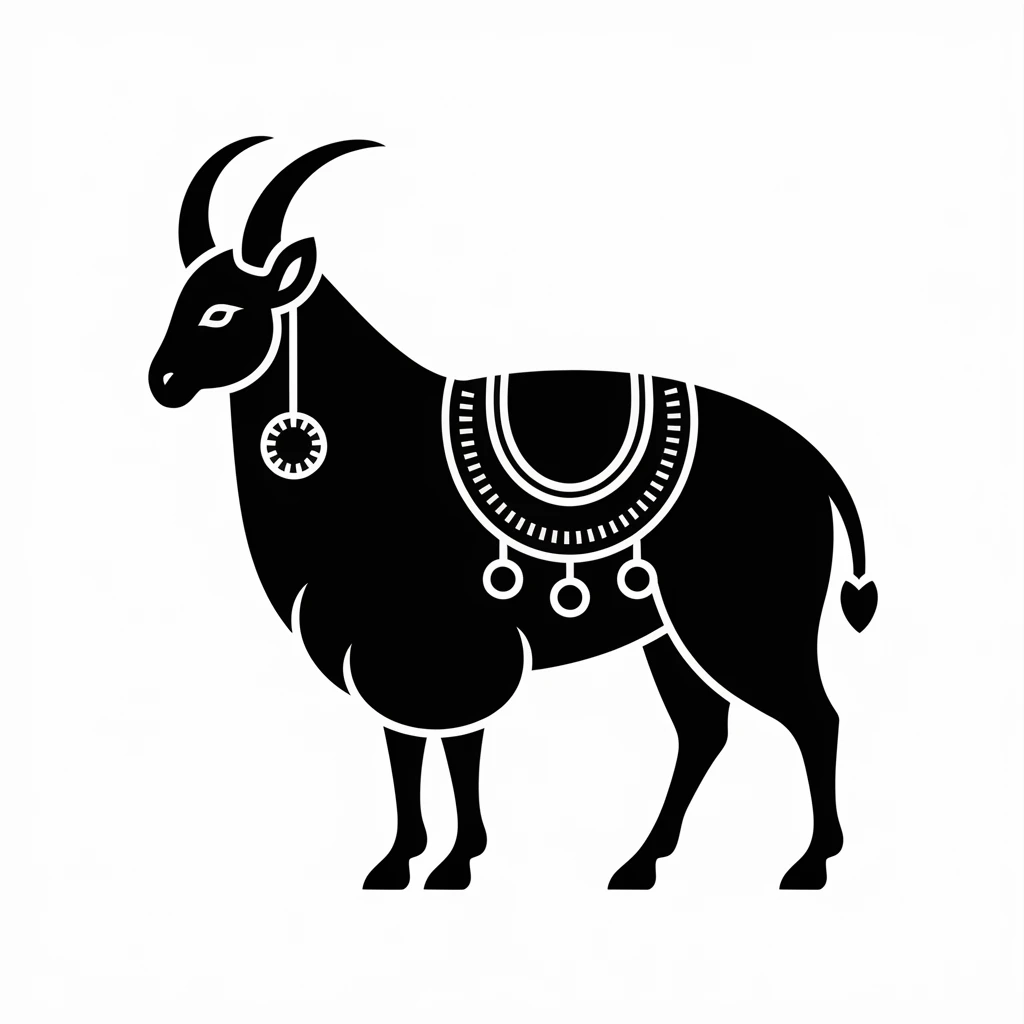 Lama animal icon black silhouette emoji