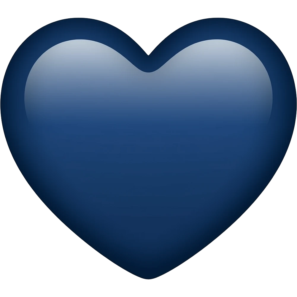 Navy blue heart emoji