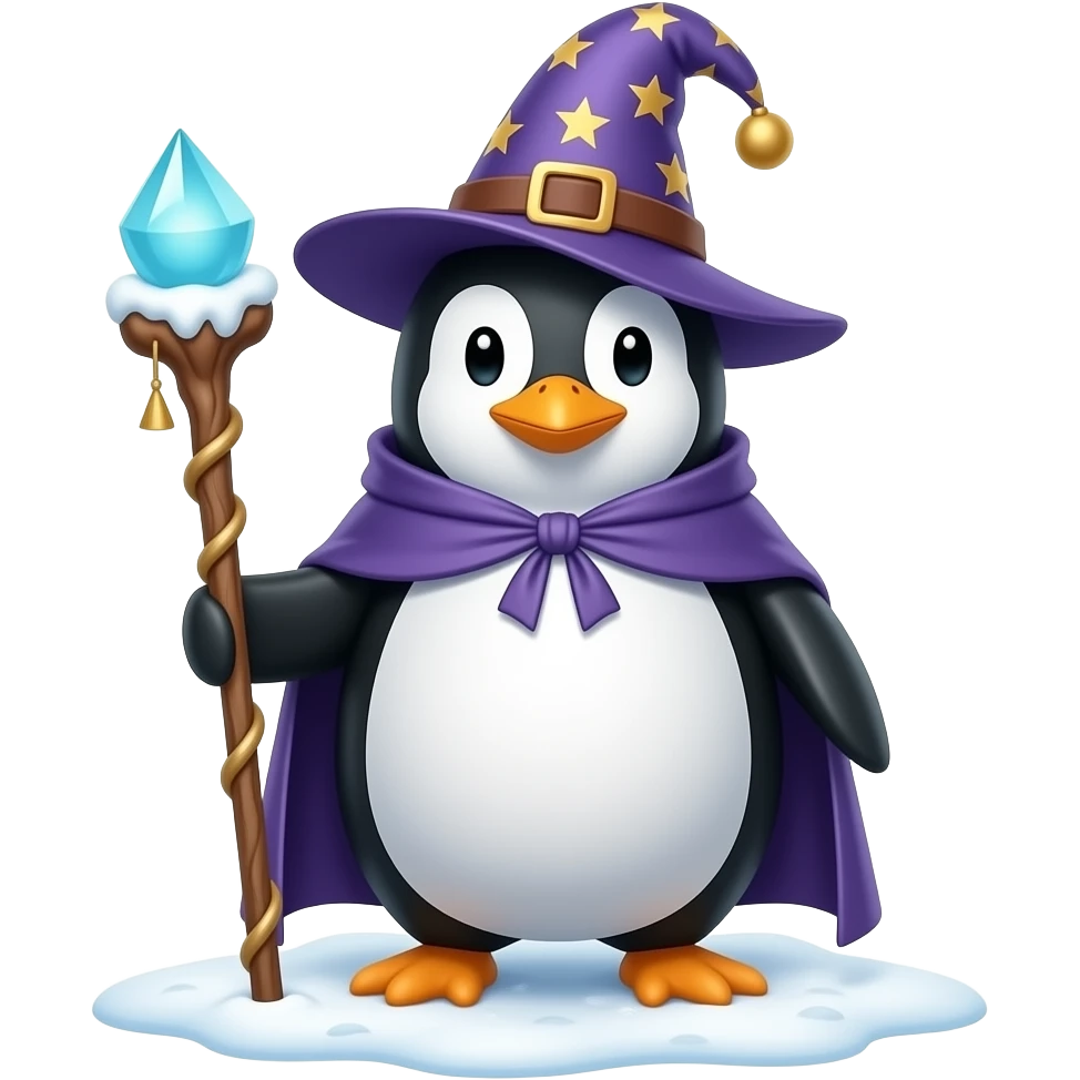 Penguin Wizard emoji